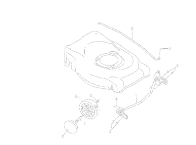 Axle And Wheel Assembly Diagram and Parts List for 12A-378Q372 1997 Yard Machines Lawn Mower